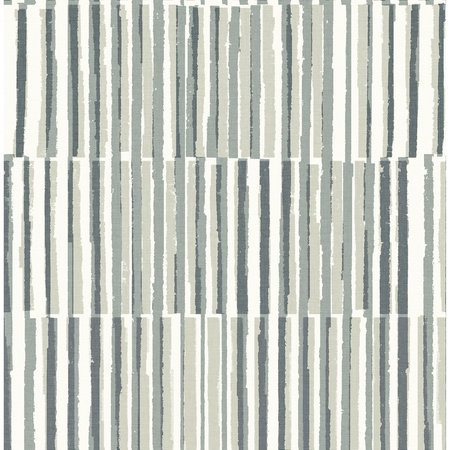 MANHATTAN COMFORT Minneapolis Sabah Slate Stripe 33 ft L X 205 in W Wallpaper BR4014-26415